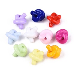 (52) Непрозрачная лаванда Непрозрачные акриловые бусины, узел, разноцветные, 17.5~18x13~13.5x15 мм, отверстие : 2.5 мм, Около 442 шт / 500 г