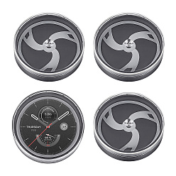 Noir 4 Boîtes de rangement pour cadrans de montres en plastique (pièces), ronde, noir, 5.1x1.2 cm