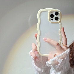 Светлый Золото-желтый Волновая рамка прозрачный чехол tpu пластиковый чехол для мобильного телефона, светлый золотарник желтый, 14.7x7.15x0.8 см, подходит для iphone 13 pro