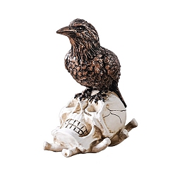 (7BDF) Прозрачный морозный бирюзовый Подсвечник из смолы, идеальное украшение для домашней вечеринки, сова / птица, призрачный белый, 135x110x165 мм