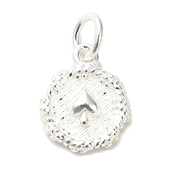 Peach Прелести стерлингового серебра, с целью перехода в кольце, с печатью s925, персик, 13x10x2.5 мм, отверстие : 3.5 мм