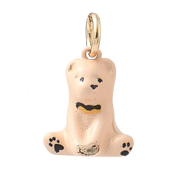 Медведь Аэрозольная краска 304 подвески из нержавеющей стали, с целью перехода в кольце, медведь, 15x12.5x8.5 мм, отверстие : 4 мм