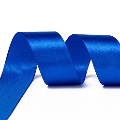 Blue Single Face Satin Ribbon, Polyester Ribbon, Blue, 1 inch(25mm) wide, 25yards/roll(22.86m/roll), 5rolls/group, 125yards/group(114.3m/group)