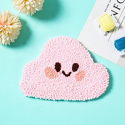 Cloud Наборы для начинающих по вышивке подстаканников своими руками, включая ручку-иглу для дырокола по дереву, облако, 110x160 мм