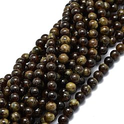 Granat Natürlicher Granat Perlen Stränge, Runde, 8 mm, Bohrung: 1 mm, ca. 51 Stk. / Strang, 15.55'' (39.5 cm)