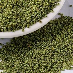 (RR4515) Непрозрачный Шартрезский Пикассо Миюки круглые бусины рокайль, японский бисер, 15/0, (rr 4515) непрозрачный шартрез пикассо, 15/0, 1.5 мм, Отверстие : 0.7 мм , около 27777 шт / 50 г