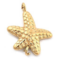 Настоящее золото 14K Ионное покрытие (ip) 304 подвески из нержавеющей стали, морская звезда, реальный 14 k позолоченный, 17x14x2.5 мм, отверстие : 1.6 мм