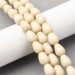 Ископаемое Природных ископаемых нитей бисера, слеза, 9~9.5x7~7.5 мм, отверстие : 1 мм, около 42 шт / нитка, 15.55'' (39.5 см)