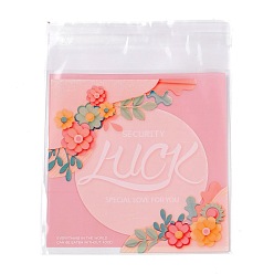 Цветок Прямоугольные самоклеящиеся пакеты для печенья opp, для выпечки упаковочные пакеты, цветочным узором, 13x9.9x0.01 см, около 95~100 шт / упаковка