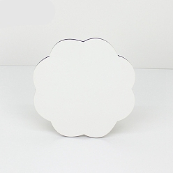 White MDF Board Heat Transfer Blanks Photo Frame, for Heat Press, Flower, White, 150x150x5mm