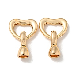 Plaqué 18K Or Véritable Laiton replier fermoirs, sans cadmium et sans nickel et sans plomb, cœur, réel 18 k plaqué or, 19mm, cœur: 11x13x2 mm, fermoir: 12x6x5, trou: 3 mm.
