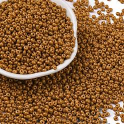 Сиена 8/0 выпечка, круглое отверстие, слеза, цвет охры, 3x2 мм, отверстие : 1 мм, Около 18750 шт / фунт