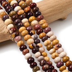 Моокаит Природные mookaite бисер нитей, рондель, 6.5~7x4~4.5 мм, отверстие : 0.8 мм, около 89 шт / нитка, 15.35'' (39 см)