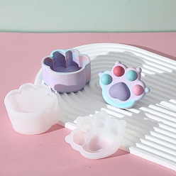 Белый Силиконовые формы для хранения отпечатков лап своими руками, формы для литья смолы, для уф-смолы, белые, 86x67x55 мм