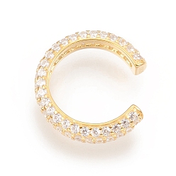 Золотой 925 серьги из серебра 925 пробы, с четким кубического циркония, кольцо, золотые, 13x12x2.5 мм