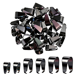 Black 304 Stainless Steel Snap On Bails, Black, 6.5~9.5x3.5~5mm, 15pcs/style