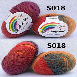 Rot Wollstrickgarn, Segment gefärbt, Häkelgarn, für DIY-Mütze, Schal, Umhang, rot, 2 mm, ca. 196.85 Yards (180 m)/Knüll