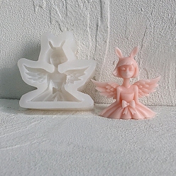 Angel & Fairy Силиконовые формы для портрета ангела и феи, свечи, бюста, для изготовления ароматических свечей для скульптуры половины тела, ангел и фея, 8.5x8.5x2.75 см