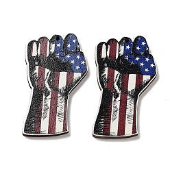 Другие Большие кулоны из дерева, кулак, 48x27x2.5 мм, отверстие : 1.6 мм