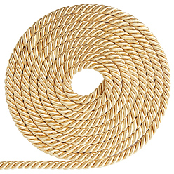 Золотистый 17.5~18м витой полиэстеровый шнур Милан, для поделок ручной работы, вязание, настенное искусство, Подарочная упаковка, золотые, 8.5 мм, около 19.69 ярдов (17.5~18 м) / рулон