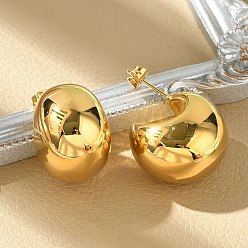 Настоящее золото 18K 304 серьги-гвоздики из нержавеющей стали для женщин, луна, реальный 18 k позолоченный, 23x18 мм