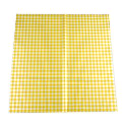 Yellow Waterproof Gift & Flower Wrapping Paper, Square with Tartan Pattern, Yellow, 580x580mm, 20sheets/bag
