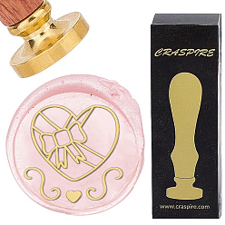 Сердце Латунные восковые печати с деревянной ручкой, для diy scrapbooking, сердце, 25 мм