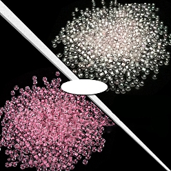 Ярко-Розовый Светящиеся прозрачные круглые стеклянные бусины, ювелирные аксессуары своими руками, светящиеся в темноте бусы, ярко-розовый, 4 мм, 450 г