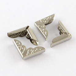 Платина Книга скрапбукинга альбомы папки железный ящик сумки Защитные уголки, платина, 14.5x14.5x4 мм