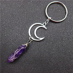 Аметист Аметист брелок, конус, луна, 3.2 см