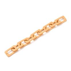 Wheat Handmade Opaque Acrylic Cross Chains, Unwelded, Wheat, 43.5x23x4mm, about 39.37 inch(1m)/strand