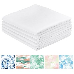 Белый 5шт. отбеленная хлопчатобумажная ткань для карманов, серая, для поделки живописи, аксессуары для одежды, белые, 1500x1000x0.3 мм