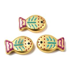 Бирюза Бусины из стеклянной эмали, окрашенные методом запекания, рыба, бирюзовые, 20x13x5.5 мм, отверстие : 1.4 мм