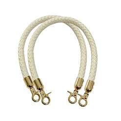 Белый Рукоятки из искусственной кожи, ручки для сумочек в форме колец, белые, 300x10~12 мм