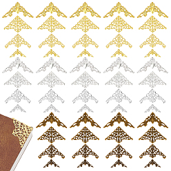 (52) Непрозрачная лаванда 120шт. 12 варианты: треугольные защитные уголки для книг из цинкового сплава и железа, защитная кромка крышки, разноцветные, 22~41x30~57 мм, 10 шт / стиль