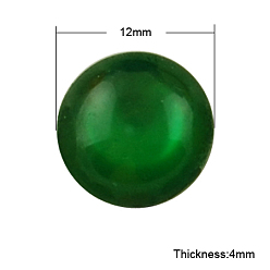 Зеленый Кабошоны из смолы, имитации кошачьего глаза , полукруглый, зелёные, 12x4 мм