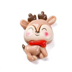 Other Animal Рождественская серия непрозрачные смоляные кабошоны, лось, 30.5x22x8.5 мм