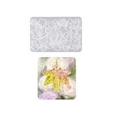 Лист Силиконовые формы, формы для литья смолы, для уф-смолы, изготовление ювелирных изделий из эпоксидной смолы, белые, лист, 93x63x3.5 мм, Внутренние размеры: 8~32x6~34 mm