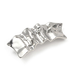 Rectangle Заколки для волос из сплава с железным зажимом, аксессуары для волос для женщин и девочек, платина, прямоугольные, 30x75.5x18 мм