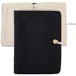 Черный 1обложка для книги из поликарбоната, хлопка и льна, прямоугольные, чёрные, 235x165x28 мм