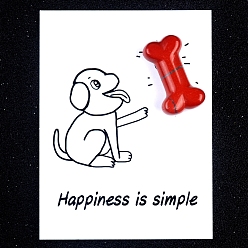 Красный Камень Натуральная красная яшма резные фигурки орнамент, для домашнего украшения рабочего стола, Подарочная карта своими руками с вдохновением, собаке кость, 20x35 мм