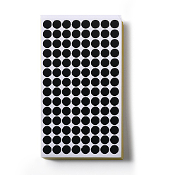 Черный Точечные клейкие бумажные наклейки, для скрапбукинга, дневник, планировщик, конверт и блокноты, круглые, чёрные, 10 мм, 112шт / лист, 68 простыни / мешок, 7616 шт / пакет