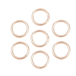 Розовое Золото Латунь закрыт прыжок кольца, круглые, розовое золото , 18 датчик, 8.5x1 мм, внутренний диаметр: 6.5 мм, о 50 шт / комплект