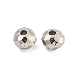 Платина Пластиковые прокладки ccb, граненые, рондель, платина, 6x3.8 мм, отверстие : 1.6 мм