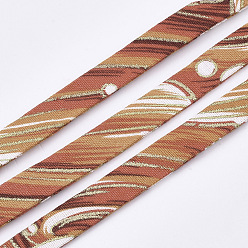 Farbig Flachen Tuch Schnüre, Farbig, 9.5x1.5 mm, ca. 5.46 Yards (5 m)/Rolle