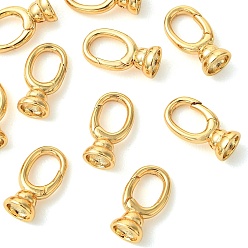 Real 18K Gold Plated SHEGRACE Brass Fold Over Clasps, Cadmium Free & Lead Free & Nickel Free, Real 18K Gold Plated, 14x7.5x6mm, Hole: 7x4.5mm