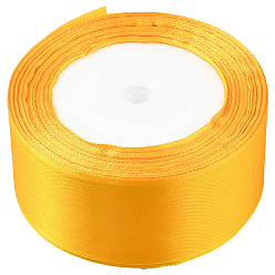 Золотистый Полиэфирные ленты, для упаковки подарков, золотые, 1-5/8 дюйм (40 мм), около 24.06 ярдов (22 м) / рулон