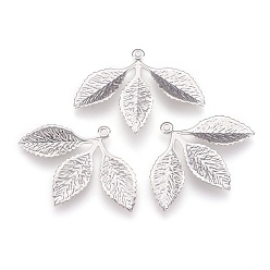 Платина Стойки обшивки латунные подвески, лист, платина, 23x31x1 мм, отверстие : 1.2 мм