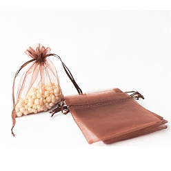 Верблюжий 100шт. прямоугольные мешочки из органзы для рукоделия с завязками, на день рождения валентинки свадьба упаковка конфет, верблюжие, 15x10 см