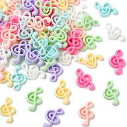 Mixed Color 7 Bags 70Pcs 7 Colors Musical Note Opaque Resin Cabochons, Mixed Color, 21x14mm, 10pcs/bag, 1bag/color